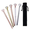 Lot de 5 stylos à bille multicolores avec diamant