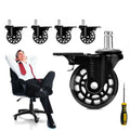 Lot de 5 : Roulettes de rechange pour chaise de bureau