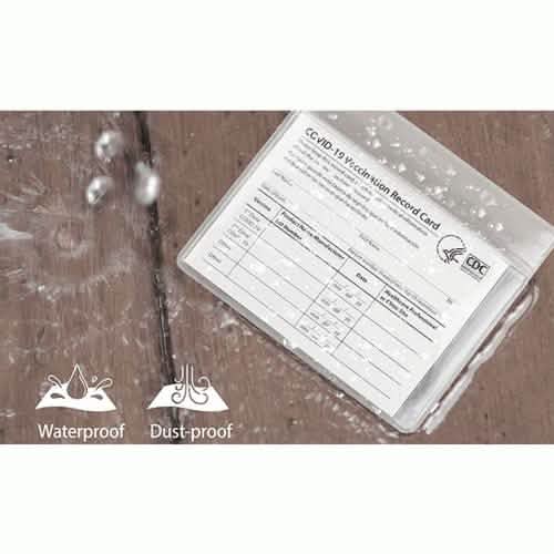 Lot de 5 : Pochette Transparente Étanche pour Carte de Vaccination CDC / Carnet de Vaccination