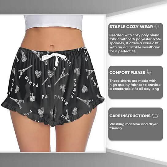 Lot de 5: Short de pyjama doux et confortable imprimé pour femme