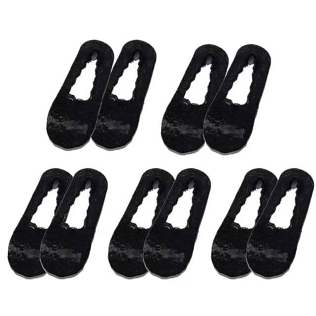 Lot de 5 paires : chaussettes invisibles pour femme
