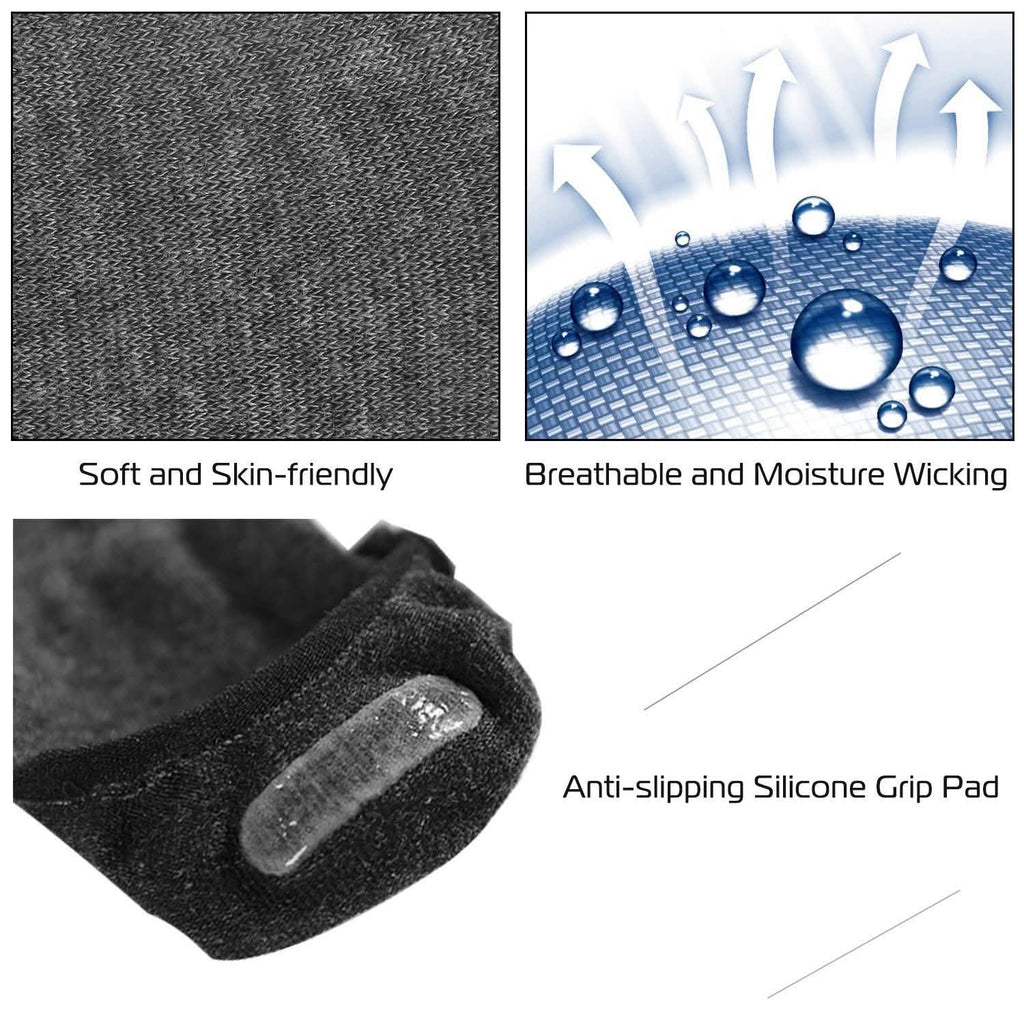 Lot de 5 paires : Chaussettes bateau respirantes invisibles antidérapantes