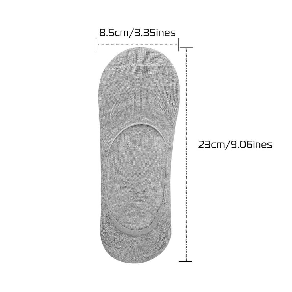 Lot de 5 paires : Chaussettes bateau respirantes invisibles antidérapantes