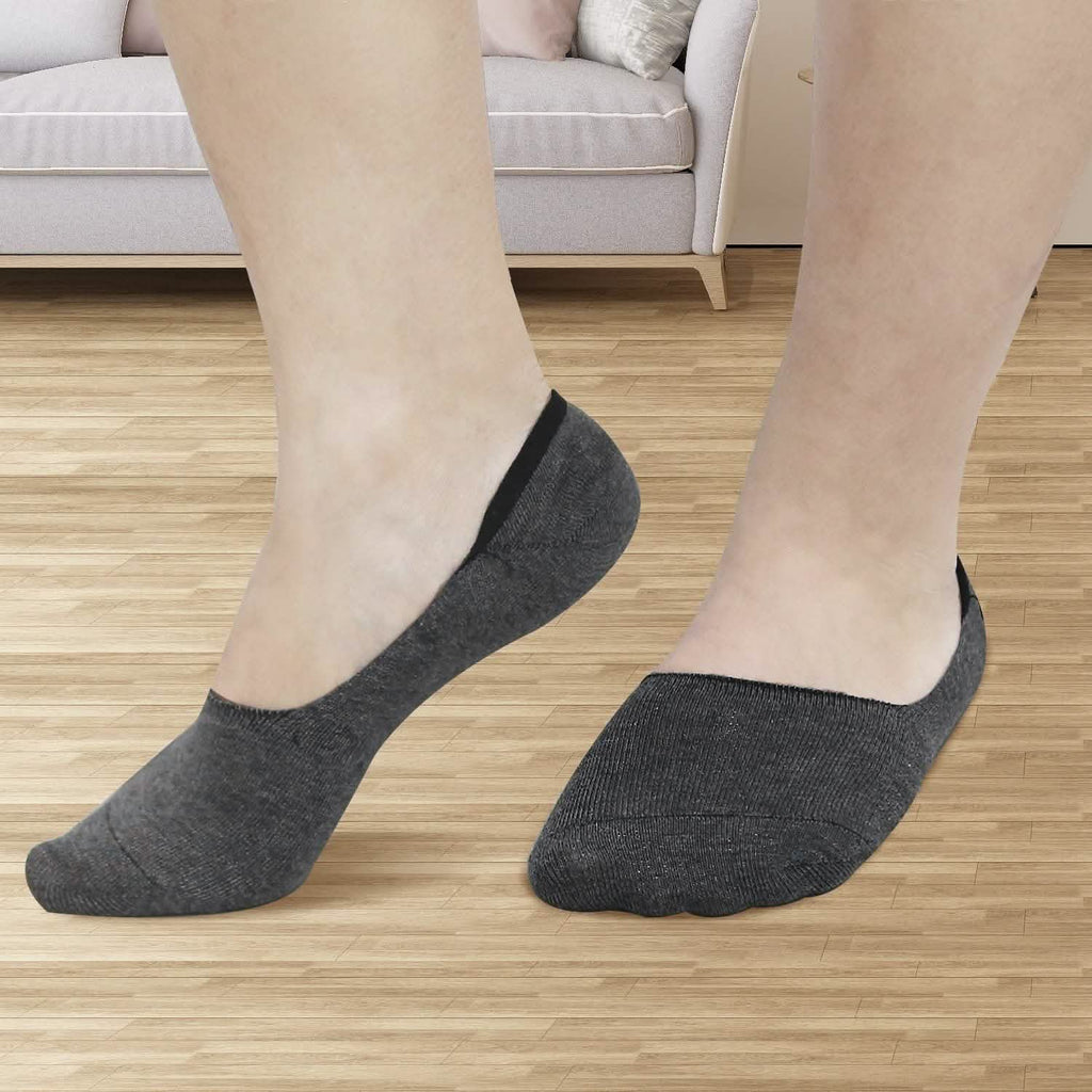 Lot de 5 paires : Chaussettes bateau respirantes invisibles antidérapantes