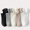 5 paires : chaussettes invisibles pour femmes, couleurs unies élégantes