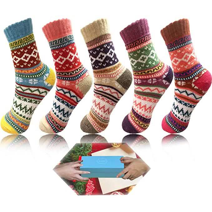 Lot de 5 paires : Chaussettes d'hiver pour femme