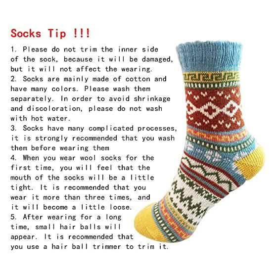 Lot de 5 paires : Chaussettes d'hiver pour femme