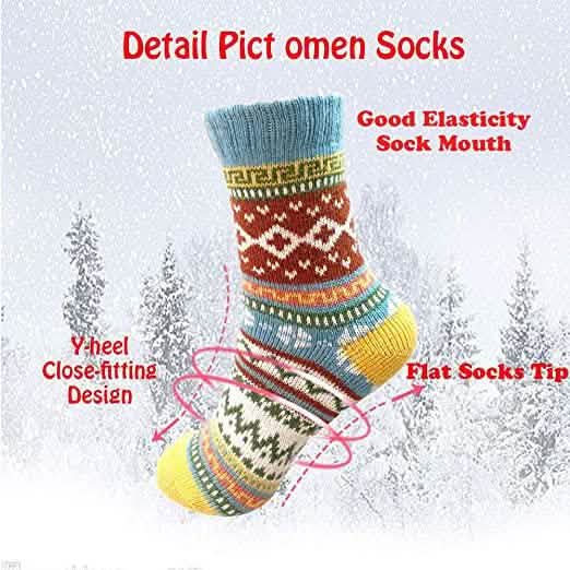 Lot de 5 paires : Chaussettes d'hiver pour femme