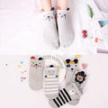 Lot de 5 paires de chaussettes courtes en coton pour femme, motifs chats mignons, imprimés animaux de dessin animé, chaussettes décontractées d'été, cœurs rouges, chaussettes amusantes à la cheville en pur coton pour hommes et femmes