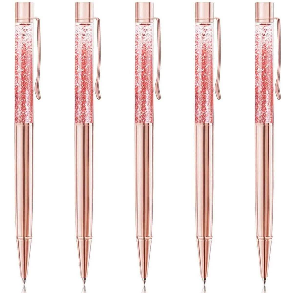Lot de 5 stylos à bille Bling Dynamic Liquid