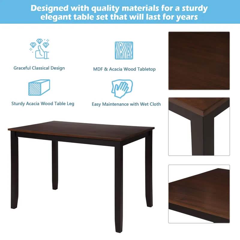Ensemble de 5 pièces : Table de salle à manger