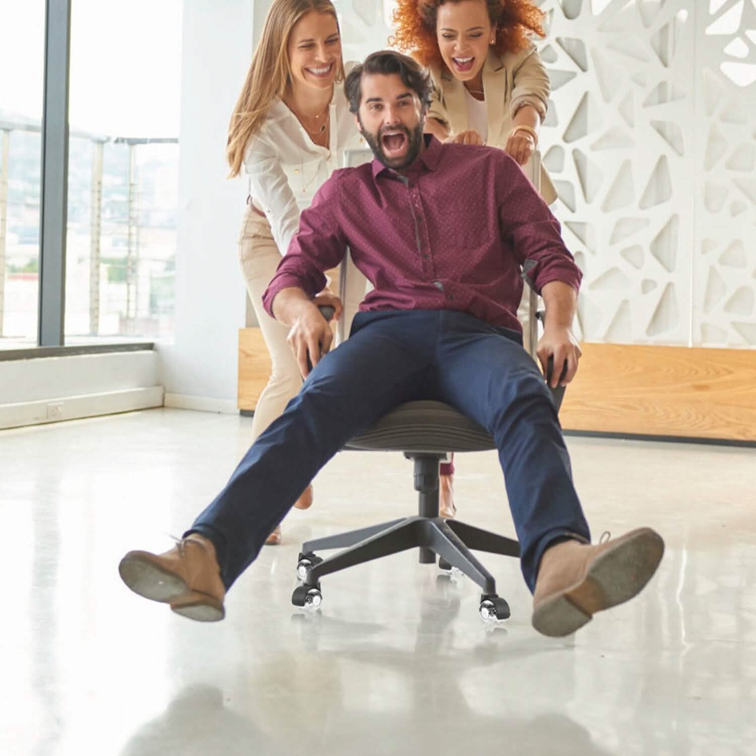 Lot de 5 : roulettes de rechange pour chaise de bureau