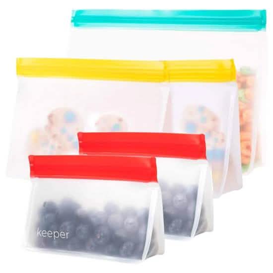 Lot de 5 : Sacs de rangement réutilisables Keeper