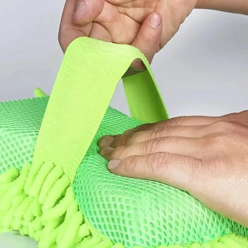 5 pièces : Gant de lavage de voiture en microfibre chenille, éponge de lavage anti-rayures