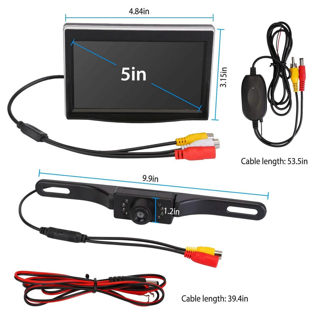 Kit de surveillance de recul avec écran 5"