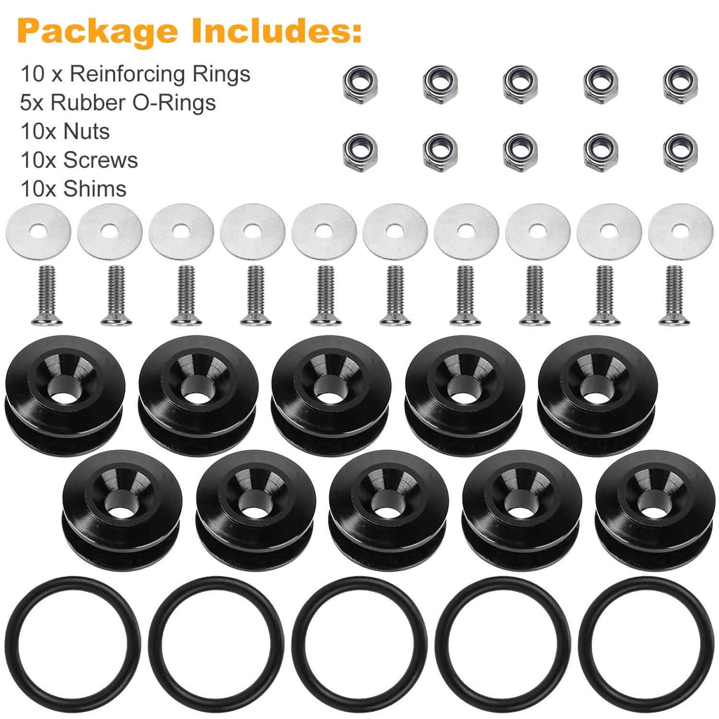 Lot de 5: Attaches rapides pour pare-chocs de voiture