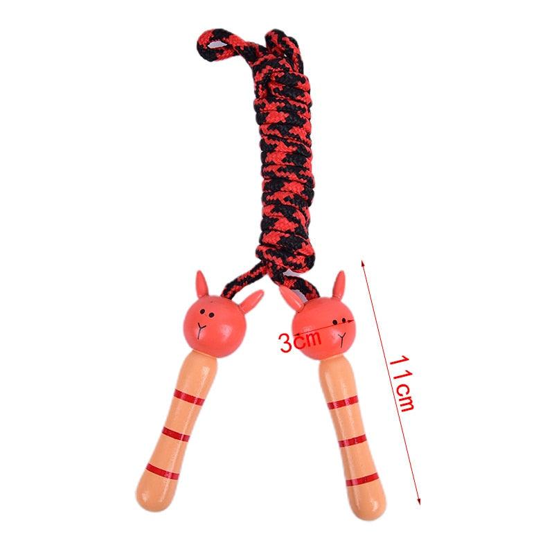 5 styles de cordes à sauter pour enfants, poignée en bois, sport, musculation, fitness, jolies cordes à sauter, poignée en bois, corde à sauter réglable en coton pour garçons et filles