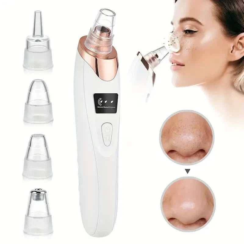 Nettoyant facial à 5 embouts pour points noirs et pores