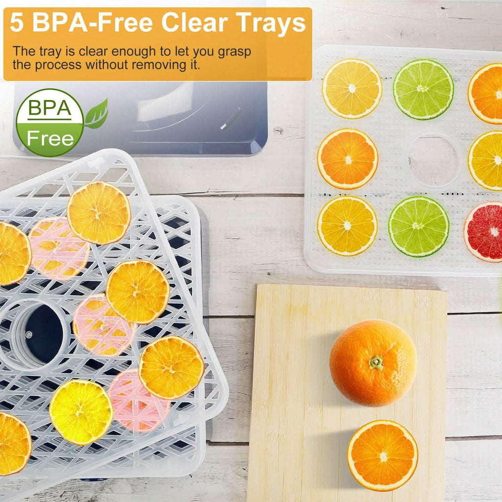 Déshydrateur alimentaire électrique à 5 plateaux