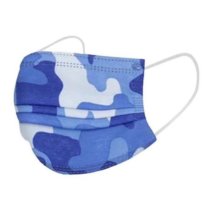Paquet de 50 : Masque facial jetable camouflage non médical 3 épaisseurs