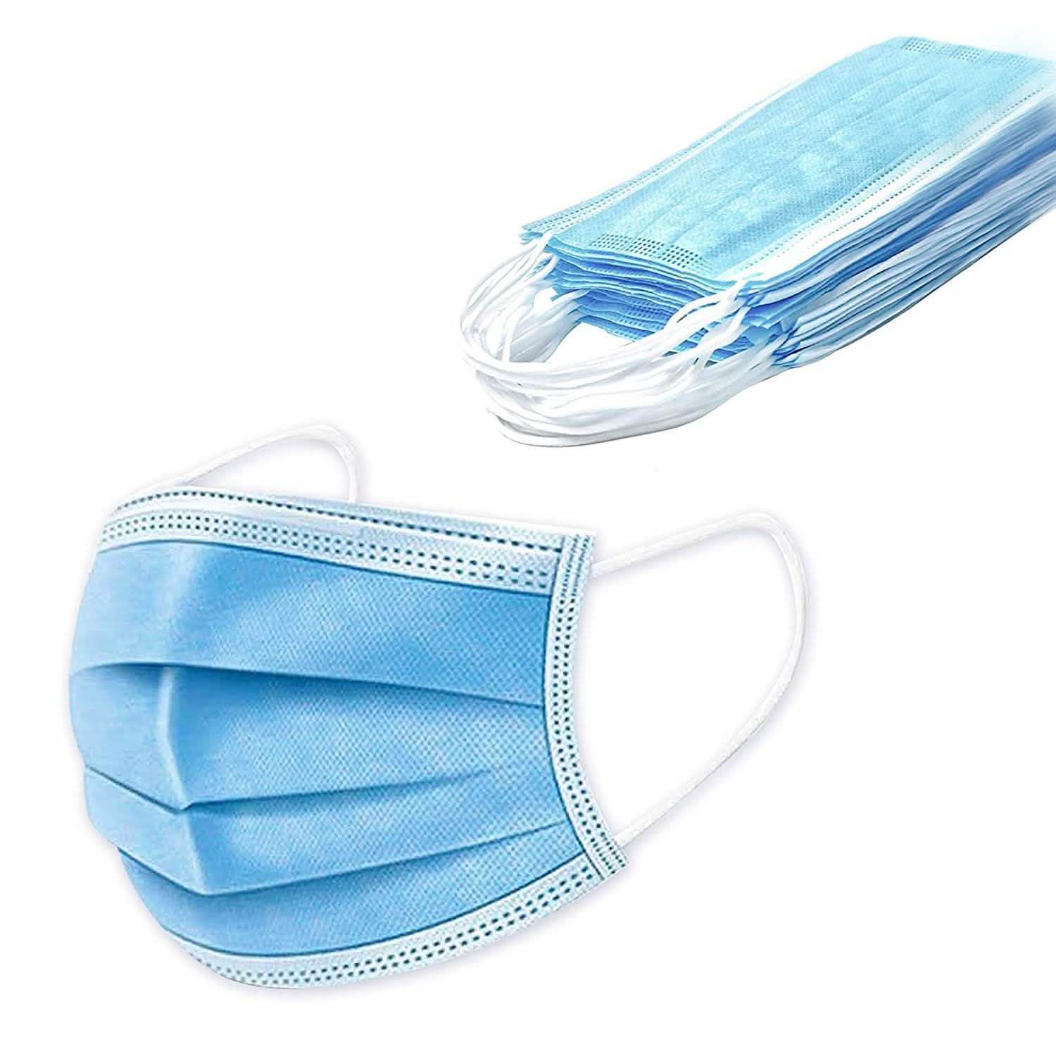 Lot de 50 ou 100 masques faciaux de protection jetables 3 couches
