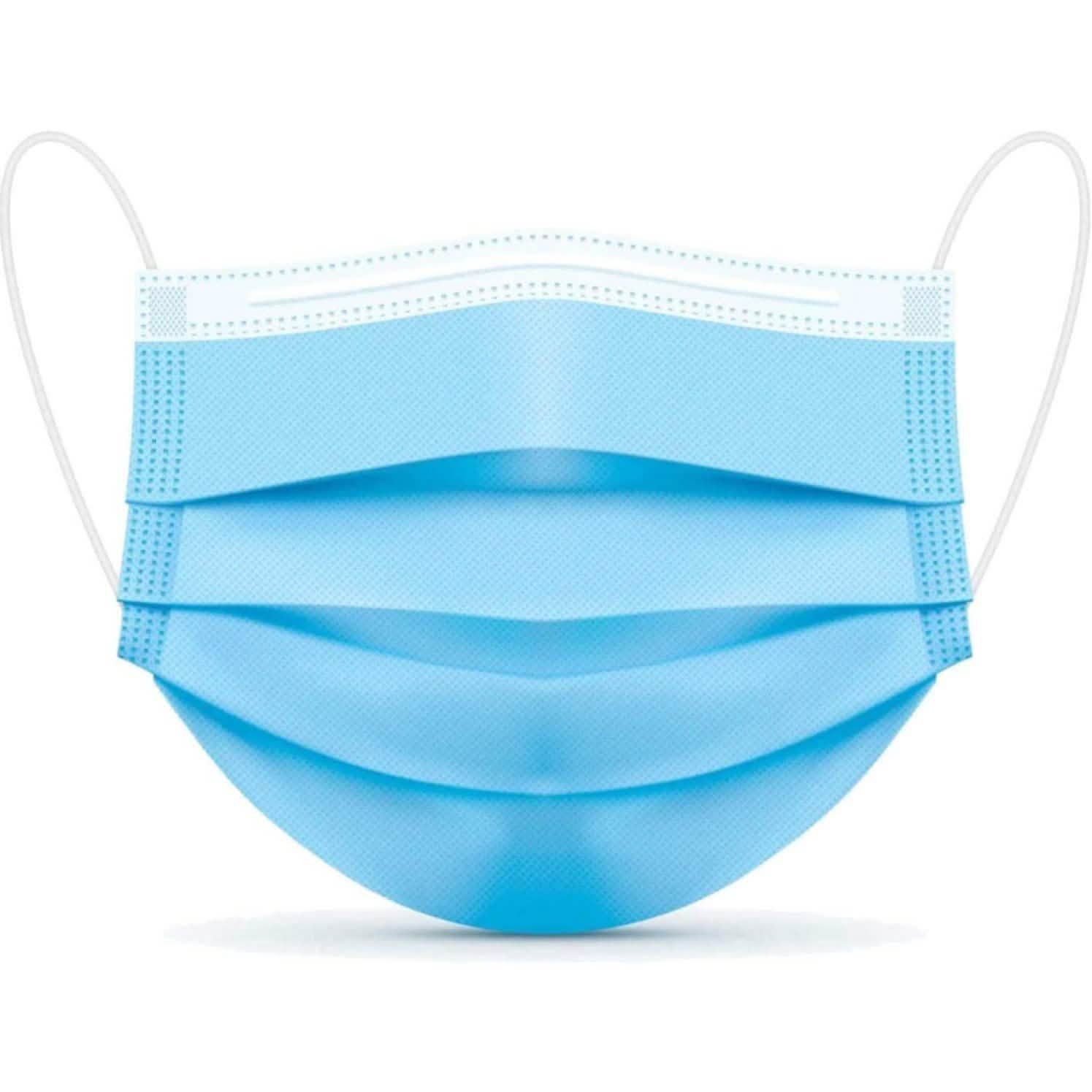 Lot de 50 ou 100 masques faciaux de protection jetables 3 couches