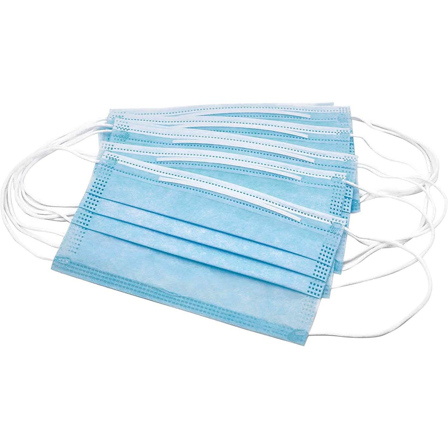 Lot de 50 ou 100 masques faciaux de protection jetables 3 couches