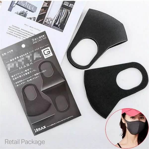 50 masques buccaux réutilisables en éponge double couche, anti-poussière