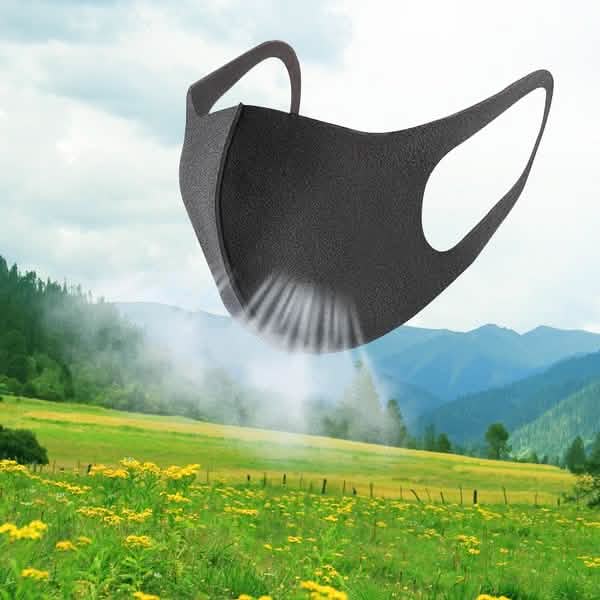 50 masques buccaux réutilisables en éponge double couche, anti-poussière