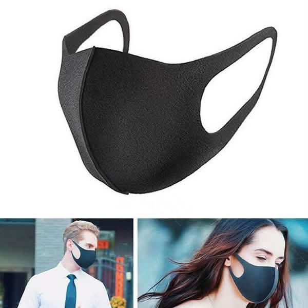 50 masques buccaux réutilisables en éponge double couche, anti-poussière