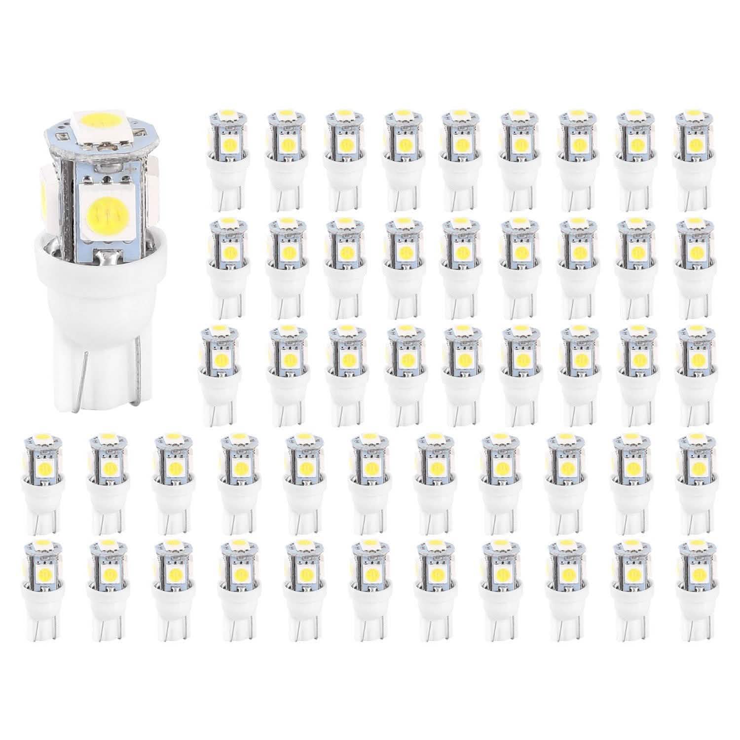 50 pièces : Ampoules LED pour voiture