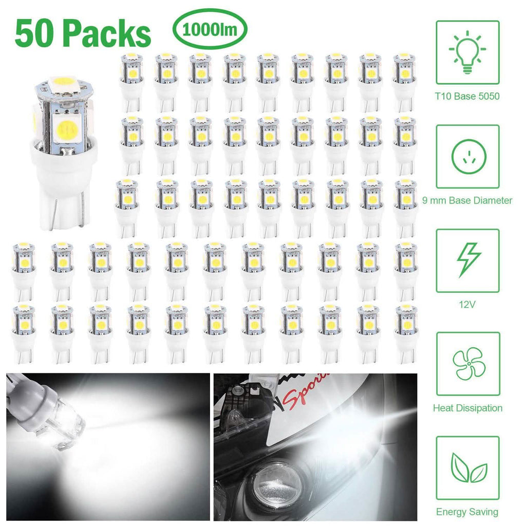 50 pièces : Ampoules LED pour voiture
