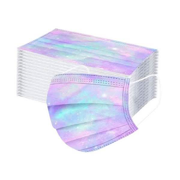 Lot de 50 : Masque imprimé Tie-Dye dégradé - Styles assortis