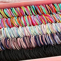 500 pièces : Joli élastique à cheveux en mélange de polyester et d'élasthanne