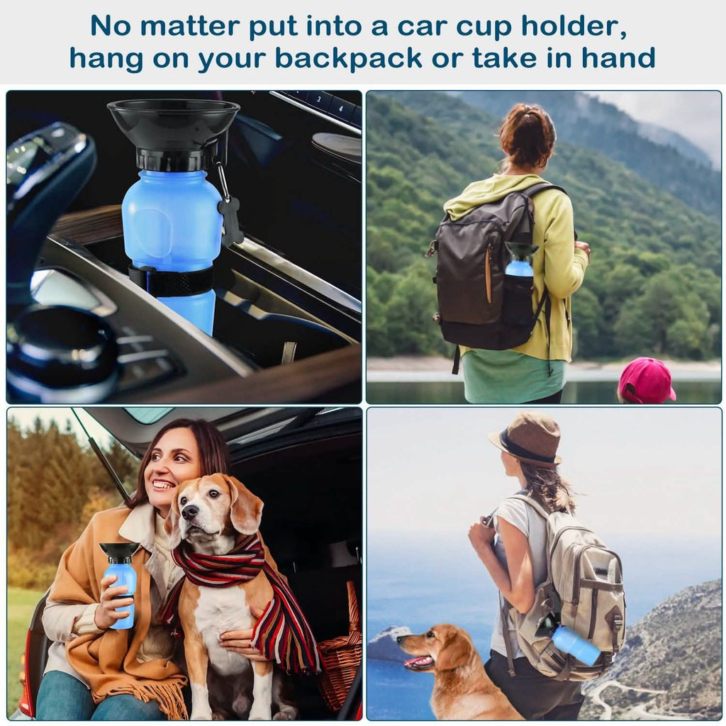 Bouteille d'eau portable de 500 ml pour animaux de compagnie