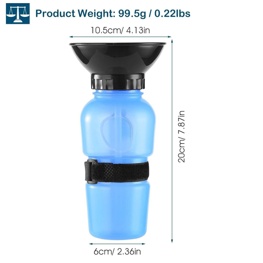 Bouteille d'eau portable de 500 ml pour animaux de compagnie