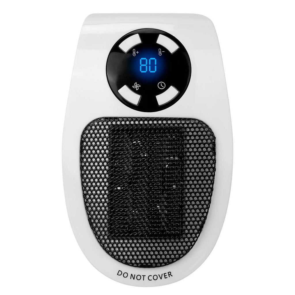Radiateur soufflant portable 500 W à brancher sur prise murale avec télécommande