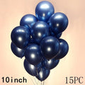 Ballons de confettis en latex métallisés or, argent et noir de 10 pouces - 50/15 pièces - pour décorations de mariage, d'anniversaire, de douches nuptiales et de baby showers