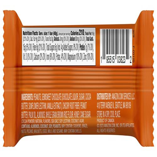 Aplenty, Barre de noix Beurre de cacahuète et chocolat noir, 6 unités