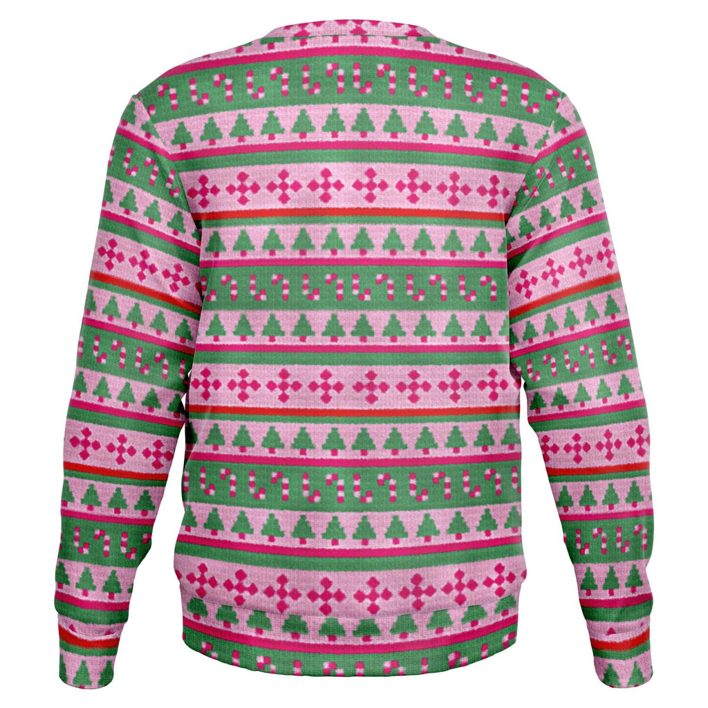 Sweat-shirt de Noël moche avec flamant rose maladroit