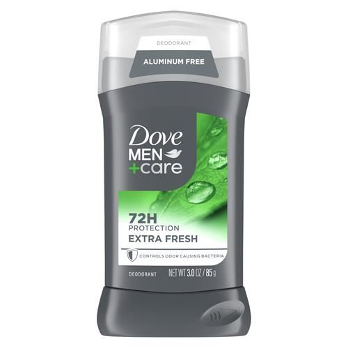 Dove Men+Care Déodorant en stick sans aluminium pour homme, fraîcheur intense, protection anti-odeurs 72 heures, déodorant homme avec 1/4 de crème hydratante, 85 g