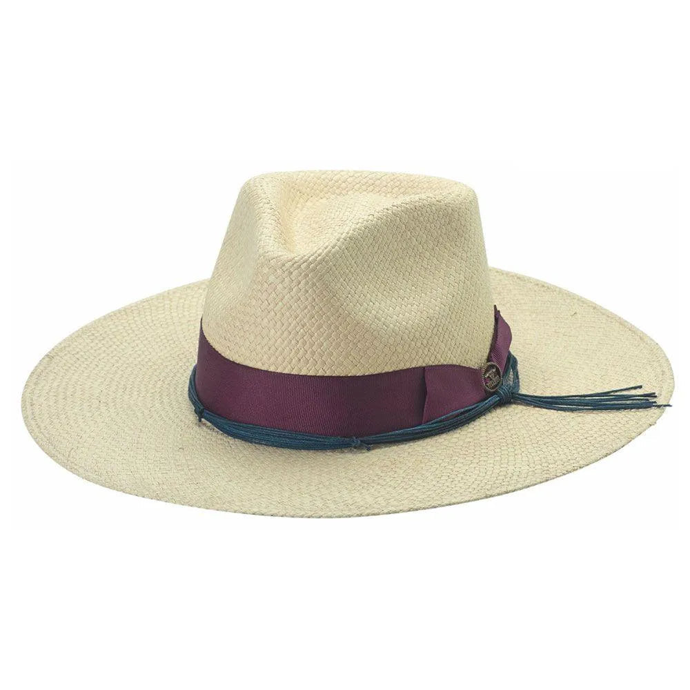 Chapeau Fédora en Paille Panama à Larges Bords - Bullhide Hard to Take