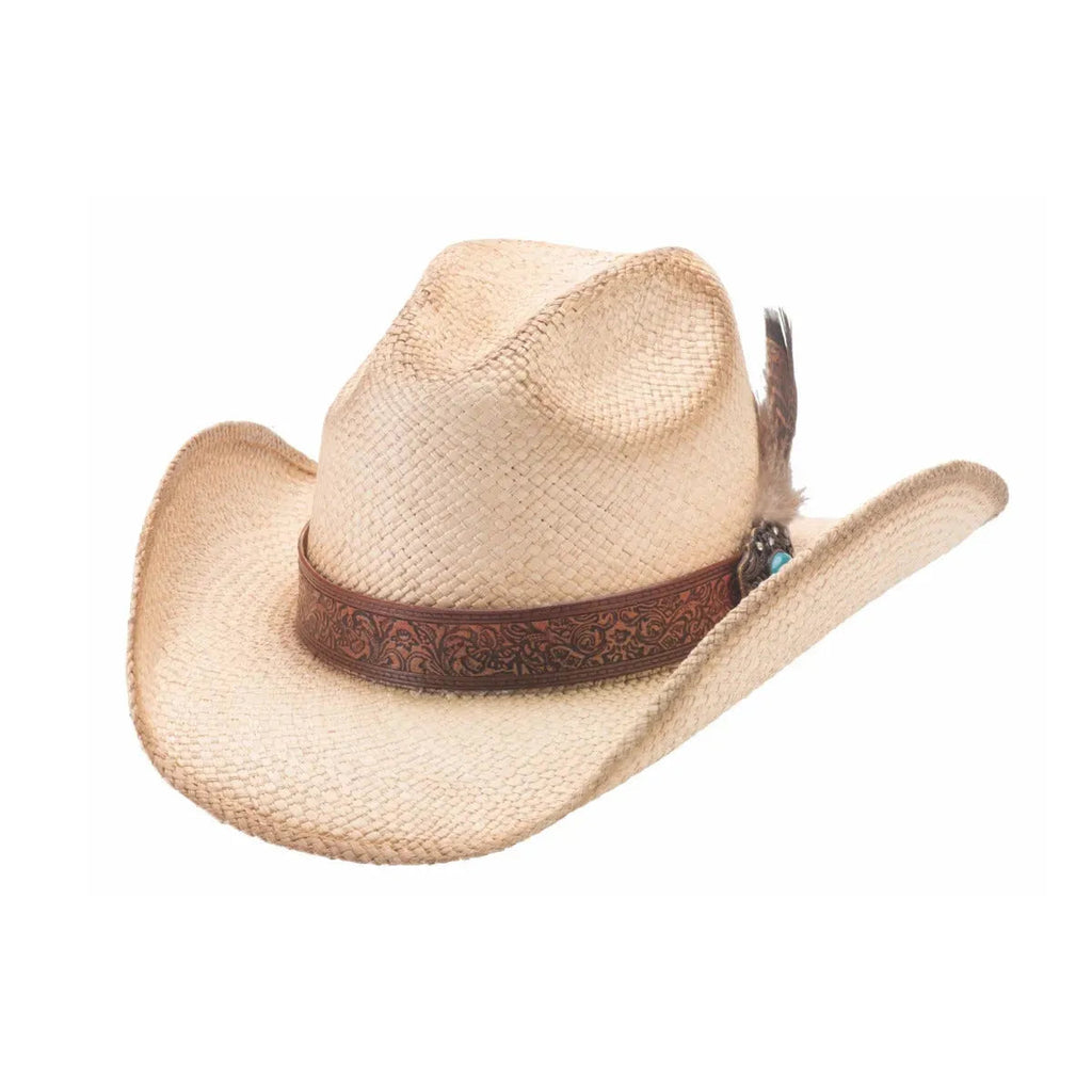 Bullhide Moonshine - Chapeau de cowboy en véritable paille de Panama