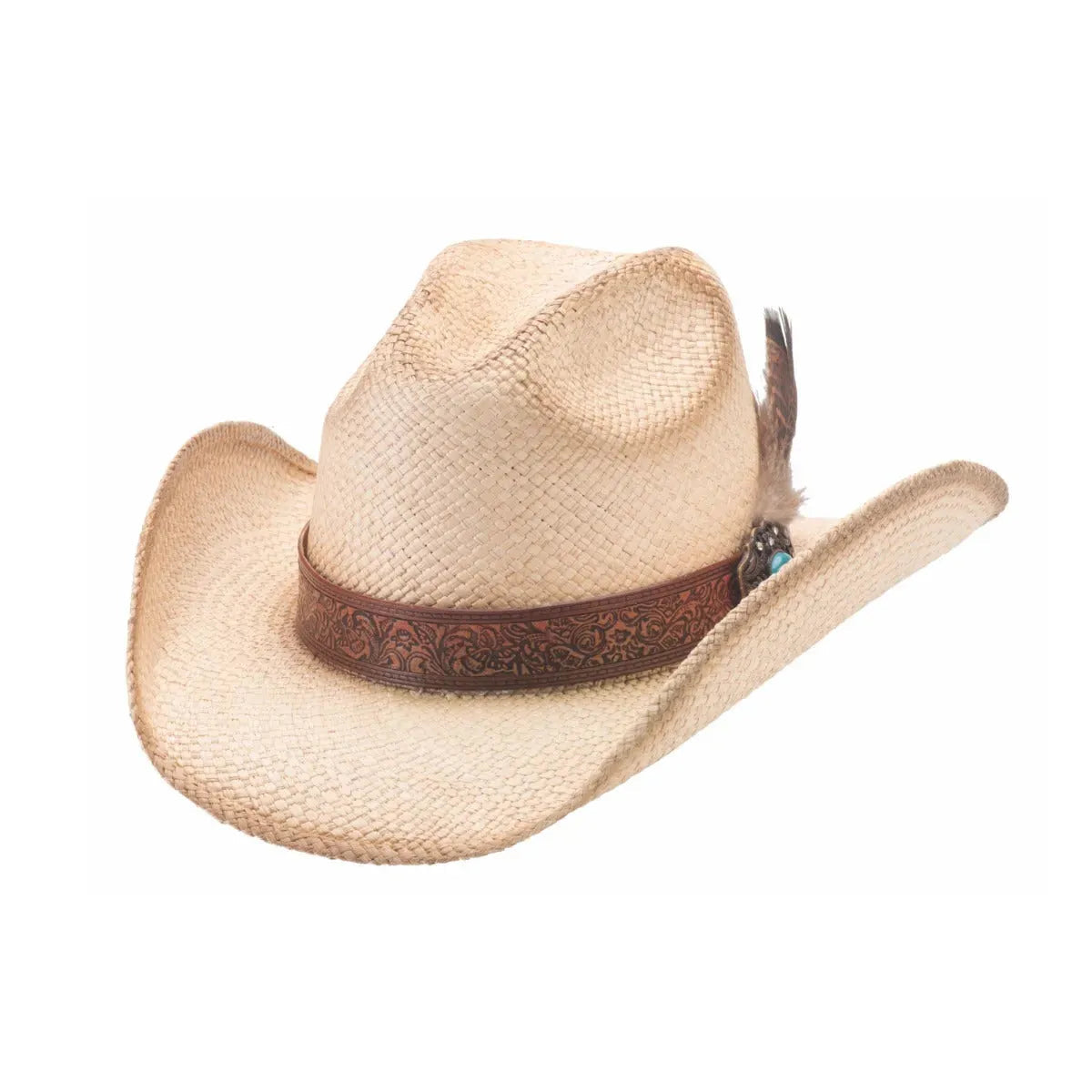 Bullhide Moonshine - Chapeau de cowboy en véritable paille de Panama