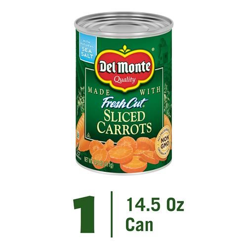Carottes tranchées Del Monte, coupées fraîches en conserve, 411 g (Lot de 1)