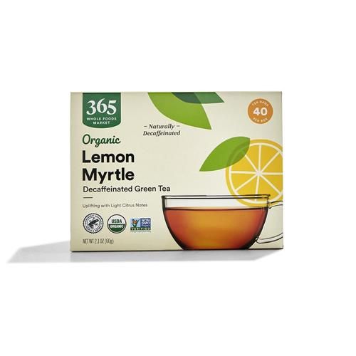 Whole Foods Market, Thé vert décaféiné bio au myrte citronné (40 sachets de thé), 2,1 oz (Paquet de 12)