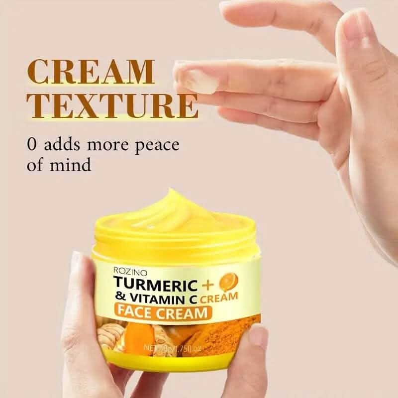 Crème Visage Curcuma + Vitamine C à l'Acide Hyaluronique 50g/1.75 Oz
