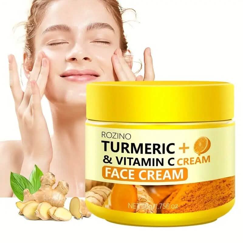Crème Visage Curcuma + Vitamine C à l'Acide Hyaluronique 50g/1.75 Oz