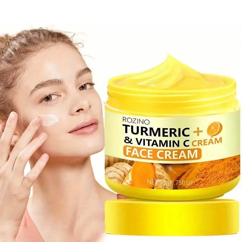 Crème Visage Curcuma + Vitamine C à l'Acide Hyaluronique 50g/1.75 Oz