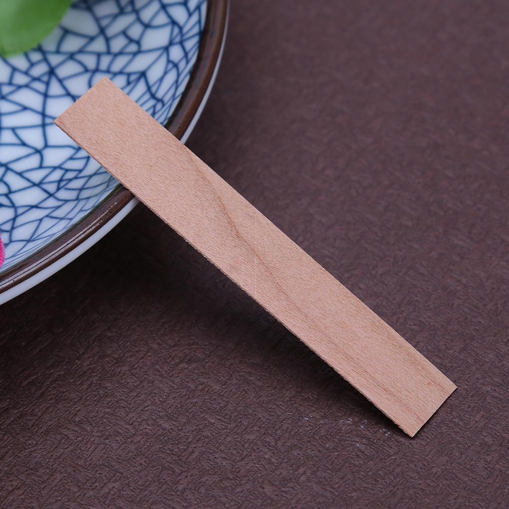 50 mèches en bois pour bougies, mèches en bois sans fumée pour la fabrication de bougies, mèches en bois crépitantes pour bougies DIY, cire de soja ou de palme pour la fabrication de bougies, mèches en bois